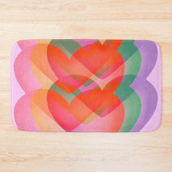 Item preview, Rainbow Retro Hearts 70s Pink Cute designed and sold by trajeado14.