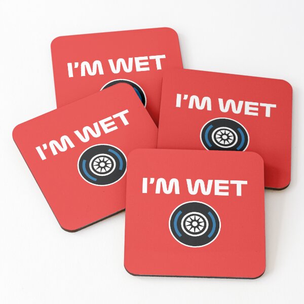Item preview, Funny Design I'm Wet (Wet Tyre Design - White/Red BG) designed and sold by FilipeFerreira.