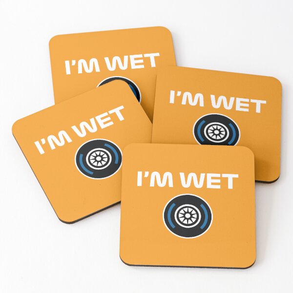 Item preview, Funny Design I'm Wet (Wet Tyre Design - White/Orange BG) designed and sold by FilipeFerreira.