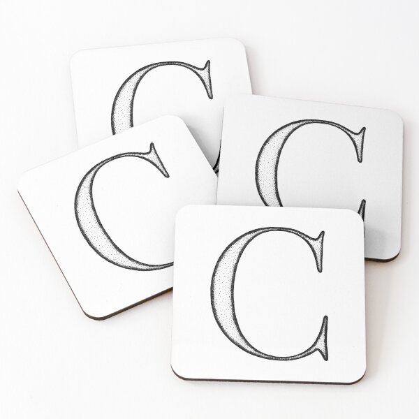 Item preview, Dotart/Dotwork illustration of Letter C designed and sold by MagnetitaBySil.