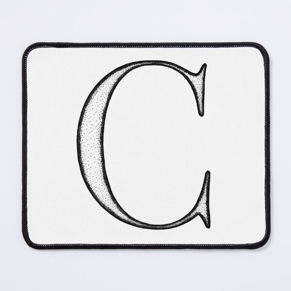 Item preview, Dotart/Dotwork illustration of Letter C designed and sold by MagnetitaBySil.