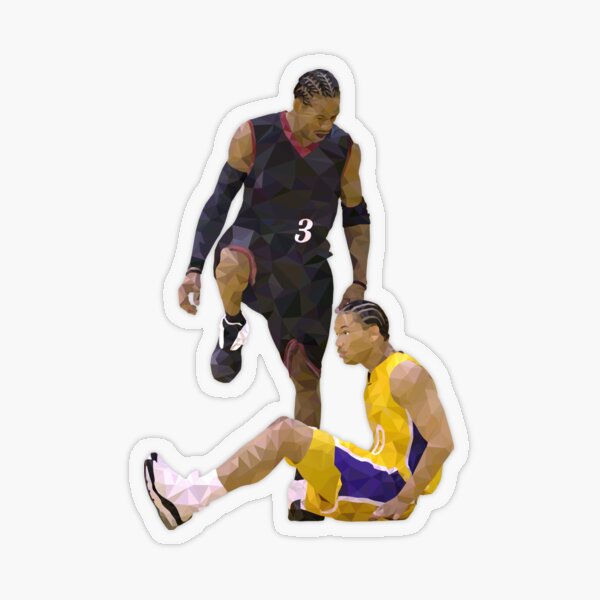 Item preview, Allen Iverson Steps Over Tyronn Lue Low Poly designed and sold by RatTrapTees.