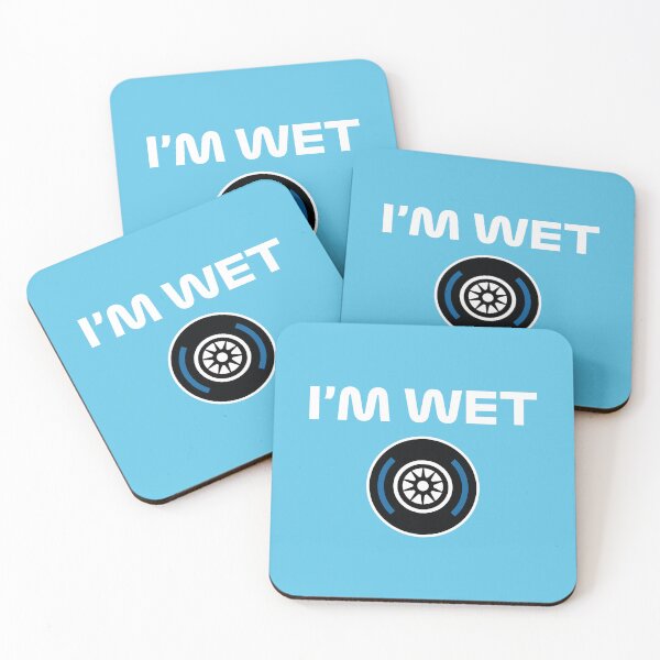 Item preview, Funny Design I'm Wet (Wet Tyre Design - White/Blue BG) designed and sold by FilipeFerreira.