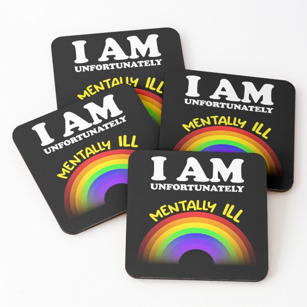 Item preview, I am Unfortunately Mentally Ill | Rainbow Yellow Text designed and sold by SomeDesignThing.
