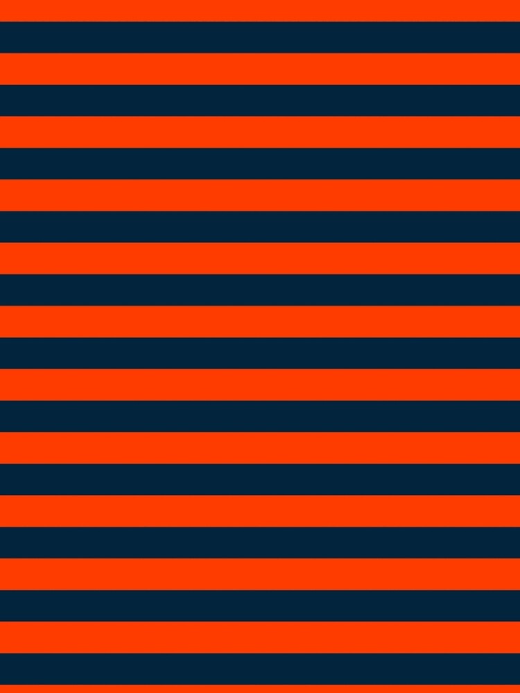 Orange Pop and Navy Blue Tent Stripe by podartist