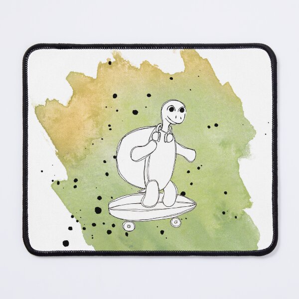 Item preview, Sketched Longboarding Turtle designed and sold by PeachBabeSuds.