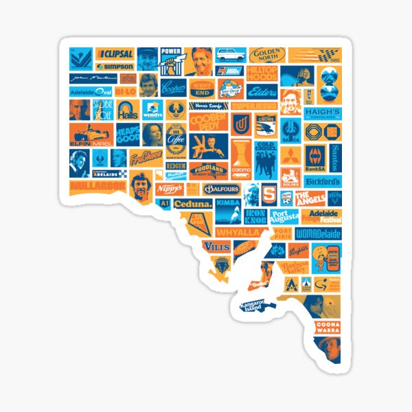 South Australia t-shirt Sticker