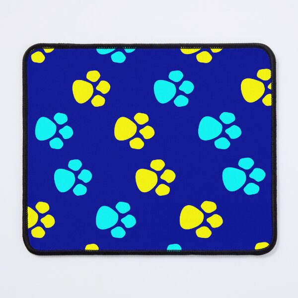 Item preview, Blue and Yellow Dog Paws designed and sold by ninasilver.