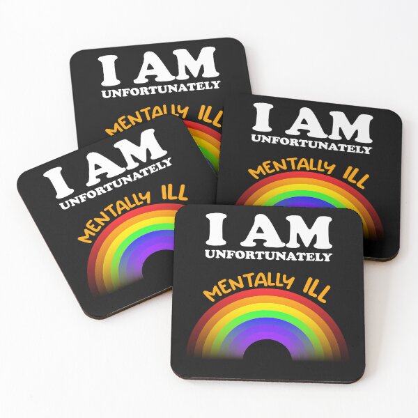 Item preview, I am Unfortunately Mentally Ill | Rainbow Orange Text designed and sold by SomeDesignThing.
