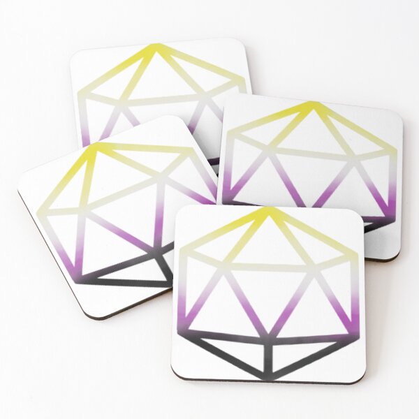 Item preview, Non-binary Pride D20 designed and sold by Dead1bird.