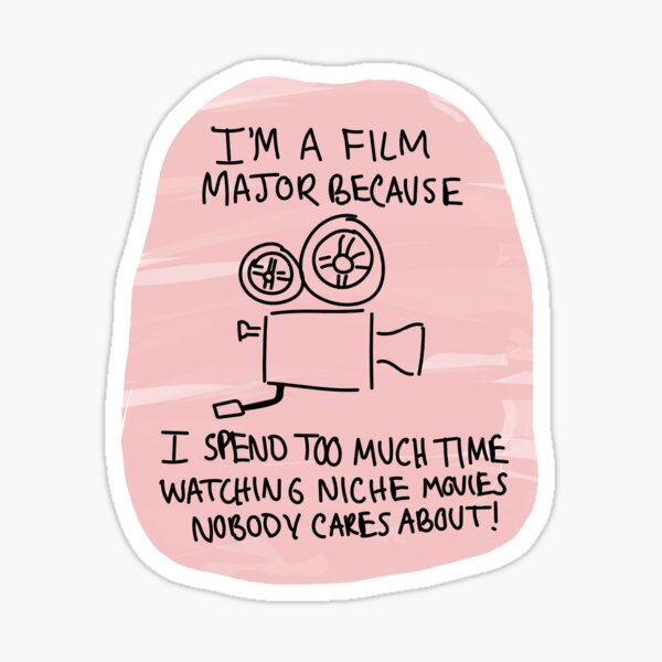 "Film Major Slander" Sticker for Sale by veryunhinged Redbubble