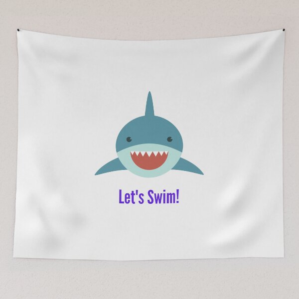 Item preview, Shark Lets Swim designed and sold by Cute-Store-HQ.