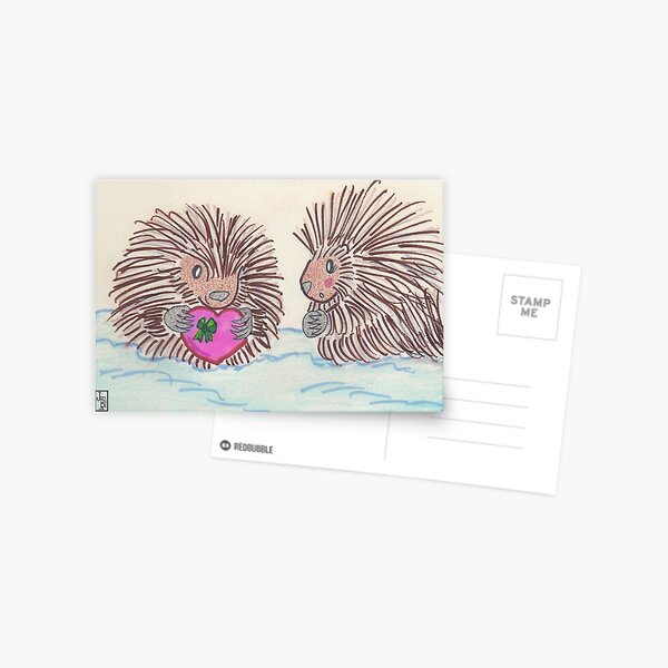 Porcupine love Postcard