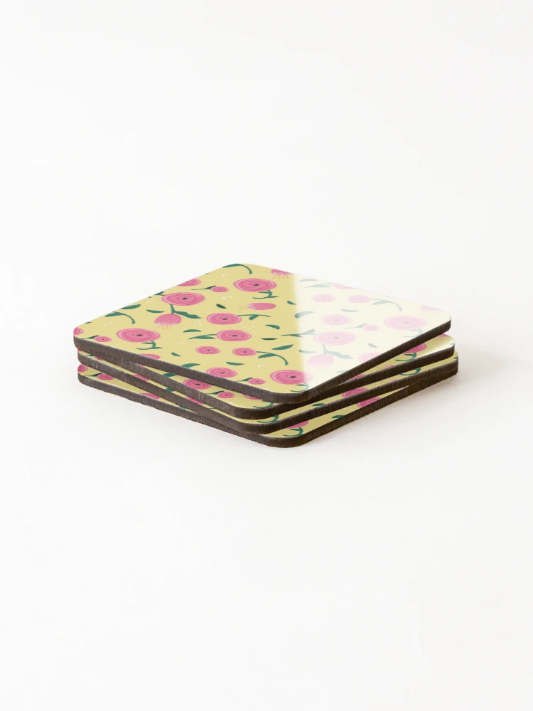 Thumbnail 4 of 5, Coasters (Set of 4), Spring Roses designed and sold by HikaryChan.