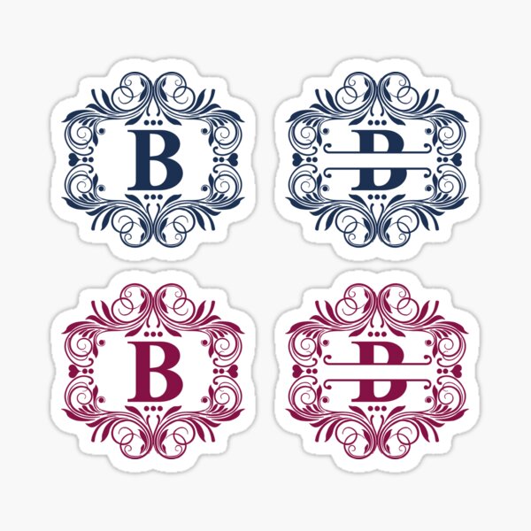 "B - Monogram Letter" Sticker For Sale By BrisPrints | Redbubble