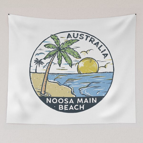 Item preview, Noosa Main Beach Queensland Australia Vintage designed and sold by KrisSidDesigns.