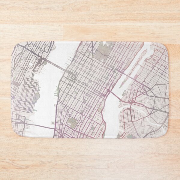 Item preview, Manhattan Map, New York City, USA City designed and sold by TheRedFinch.