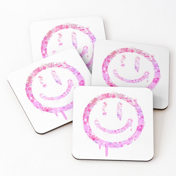 Item preview, Grungy Drippy Pink Smiley designed and sold by Lori P.