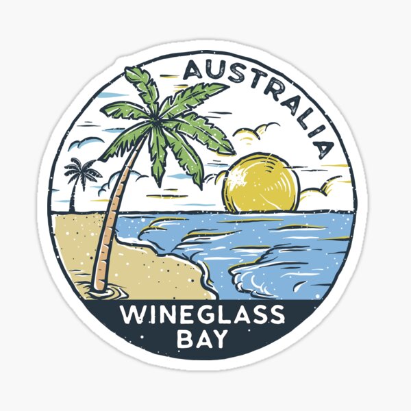 Item preview, Wineglass Bay Australia Vintage designed and sold by KrisSidDesigns.