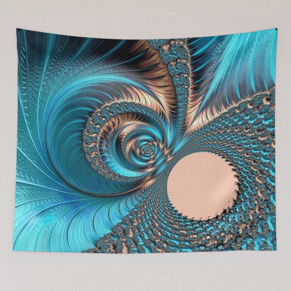 Item preview, Elegant Copper and Teal Fractal Twenty-Four designed and sold by Elisabeth Lucas.