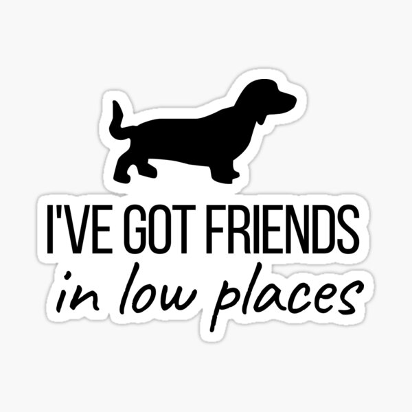 Item preview, I've Got Friends In Low Places - Funny Dachshund designed and sold by RoseCandi.