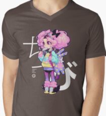 Chibi T-Shirt mit V-Ausschnitt