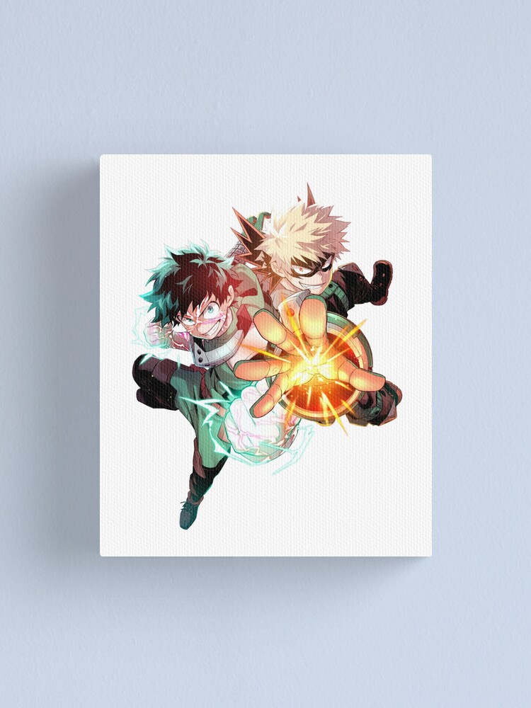 Izuku Midoriya And Katsuki Bakugo Canvas Print For Sale By Productanime Redbubble 6959