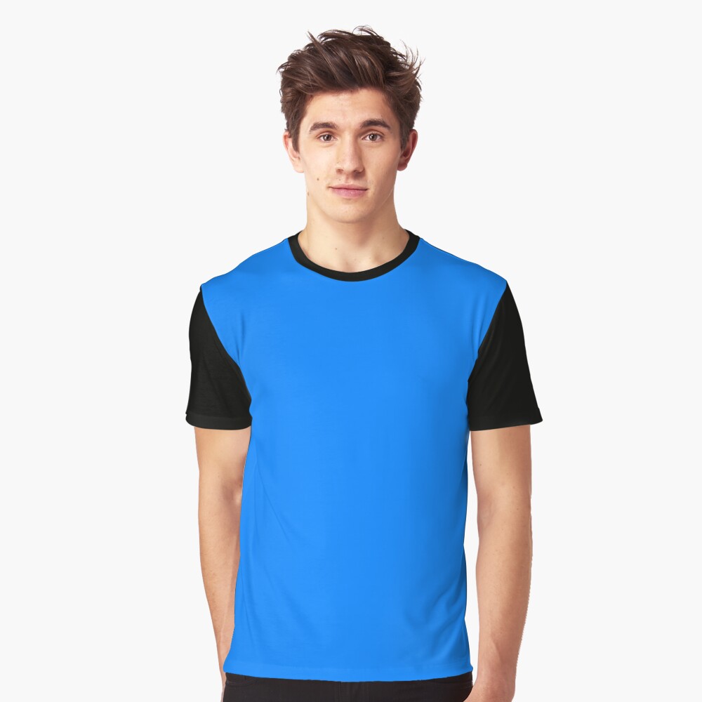 azure color shirt