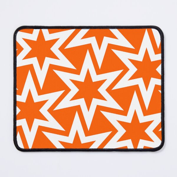 Item preview, White and Orange Big Star pattern designed and sold by TMBTM.