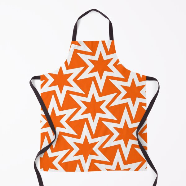 Item preview, White and Orange Big Star pattern designed and sold by TMBTM.