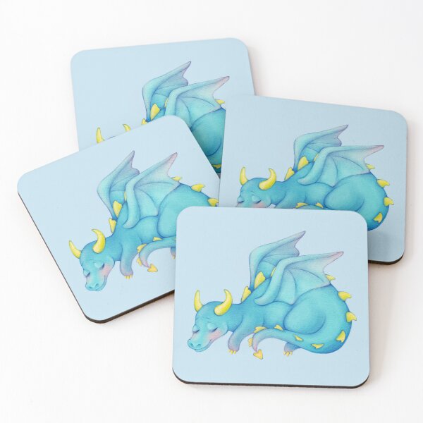 Item preview, Fantasy Blue Sleeping Baby Dragon designed and sold by OhMyStarling.