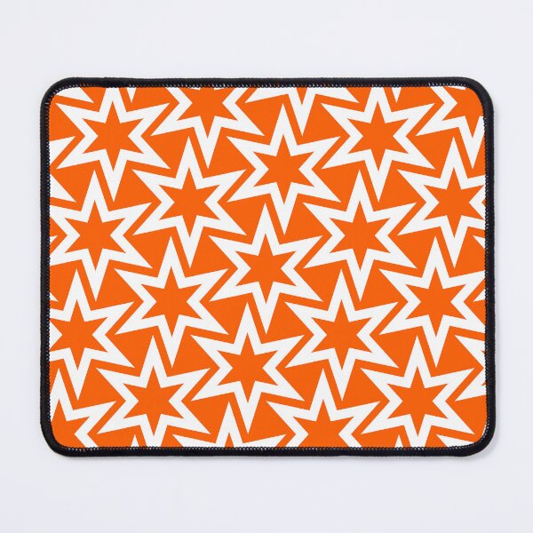 Item preview, White and Orange Star Repeating Pattern designed and sold by TMBTM.