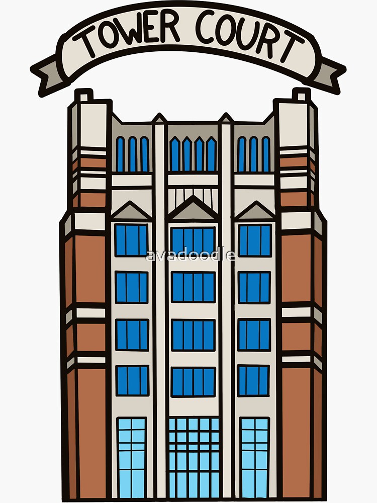 "Tower Court Wellesley College " Sticker by avadoodle Redbubble