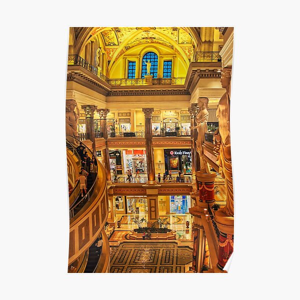 Caesars Palace Forum Shops Staircase from the 3rd Story Art Print