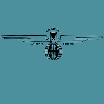 Artwork thumbnail, Stearman Aircraft Logo (Black) by warbirdwear