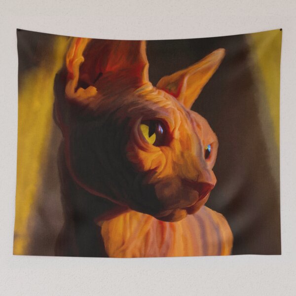 Item preview, Cut Sphynx Cat Oil Paint, Canadian Sphynx, Gift Idea For Sphynx Mom, Sphynx Cat Lover And Sphynx Cat Owners designed and sold by Paintcorner.