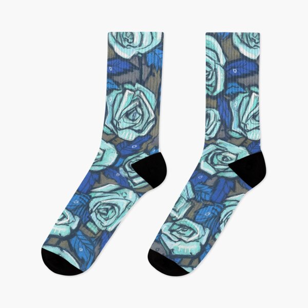 Item preview, Rustic Roses Floral Blue Grey designed and sold by Julia Khoroshikh.