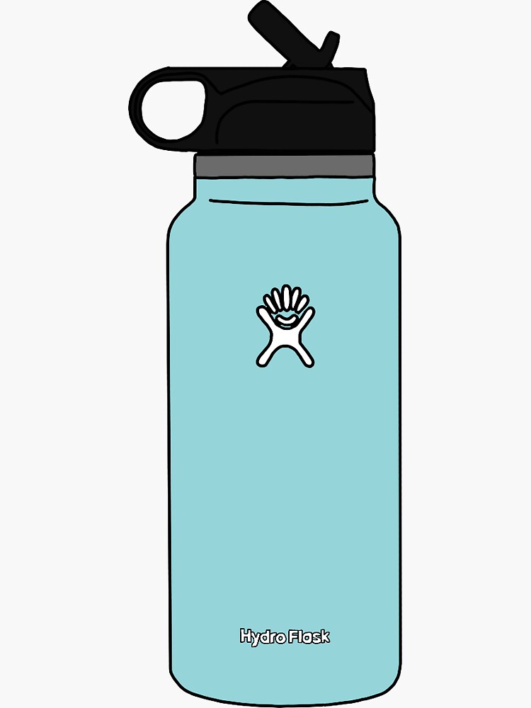 blue hydro flask water bottle  Sticker for Sale by mostlybubble