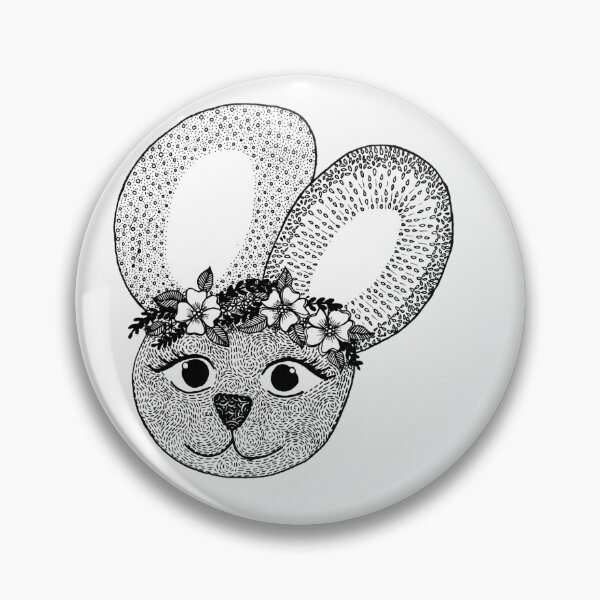 Item preview, Zentangle Bunny  designed and sold by PeachBabeSuds.