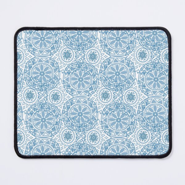 Item preview, PATTERN FLOWERS AND MANDALAS IN BLUE designed and sold by leeloolook.