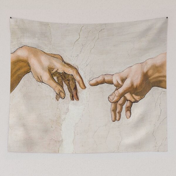 Item preview, Michelangelo Hands of God the Father and Adam designed and sold by Olivia-One.
