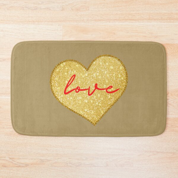Item preview, Gold Glitter Heart With Love designed and sold by BronikowskiART.