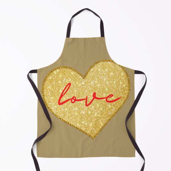 Item preview, Gold Glitter Heart With Love designed and sold by BronikowskiART.