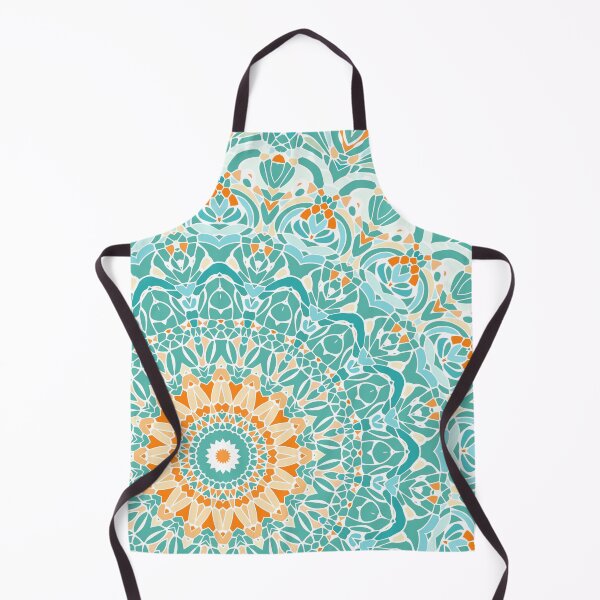 Item preview, Orange and Turquoise Clarity Mandala designed and sold by Kelly Dietrich Mandala & Fractal Art.