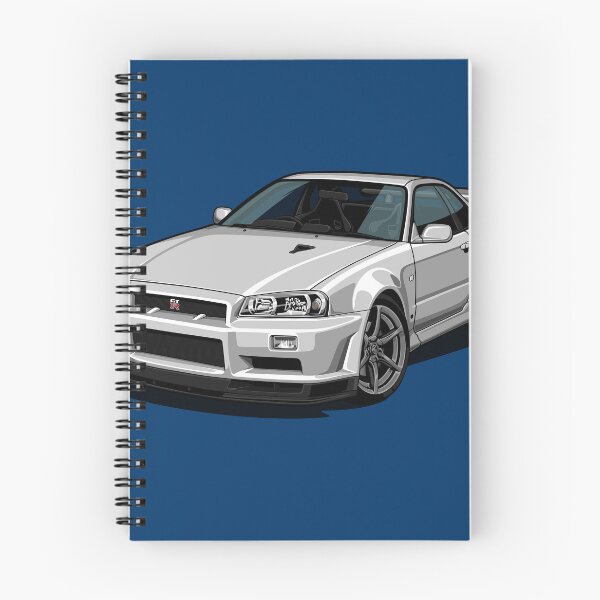 Item preview, Artwork Nissan Skyline GT-R V-spec II (R34)- youngtimer - crystal silver grey designed and sold by SketchNinja.