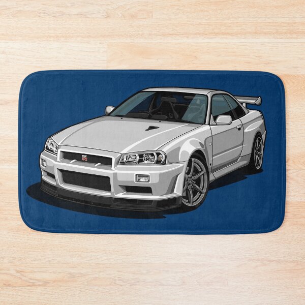 Item preview, Artwork Nissan Skyline GT-R V-spec II (R34)- youngtimer - crystal silver grey designed and sold by SketchNinja.