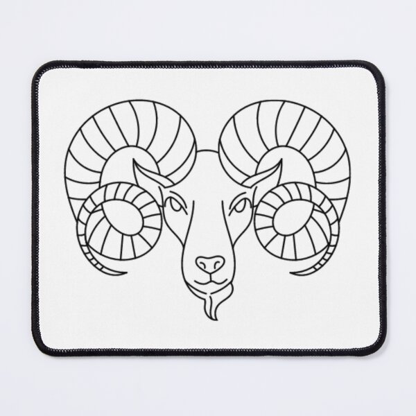 Item preview, Black aries ram designed and sold by Wavytarot.
