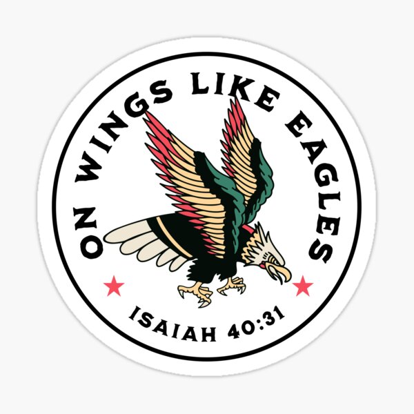Item preview, On Wings Like Eagles Tattoo Design designed and sold by BibleGraphics.