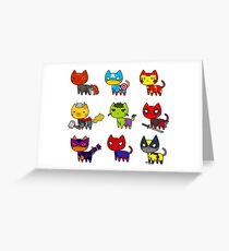 CAT AVENGERS Grußkarte