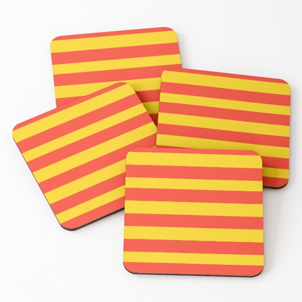 Item preview, Bright Red and Cyber Yellow Colors in Horizontal Stripes designed and sold by NECHSTORE.
